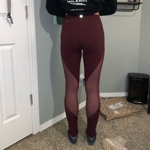 Maroon lulu lemon leggings